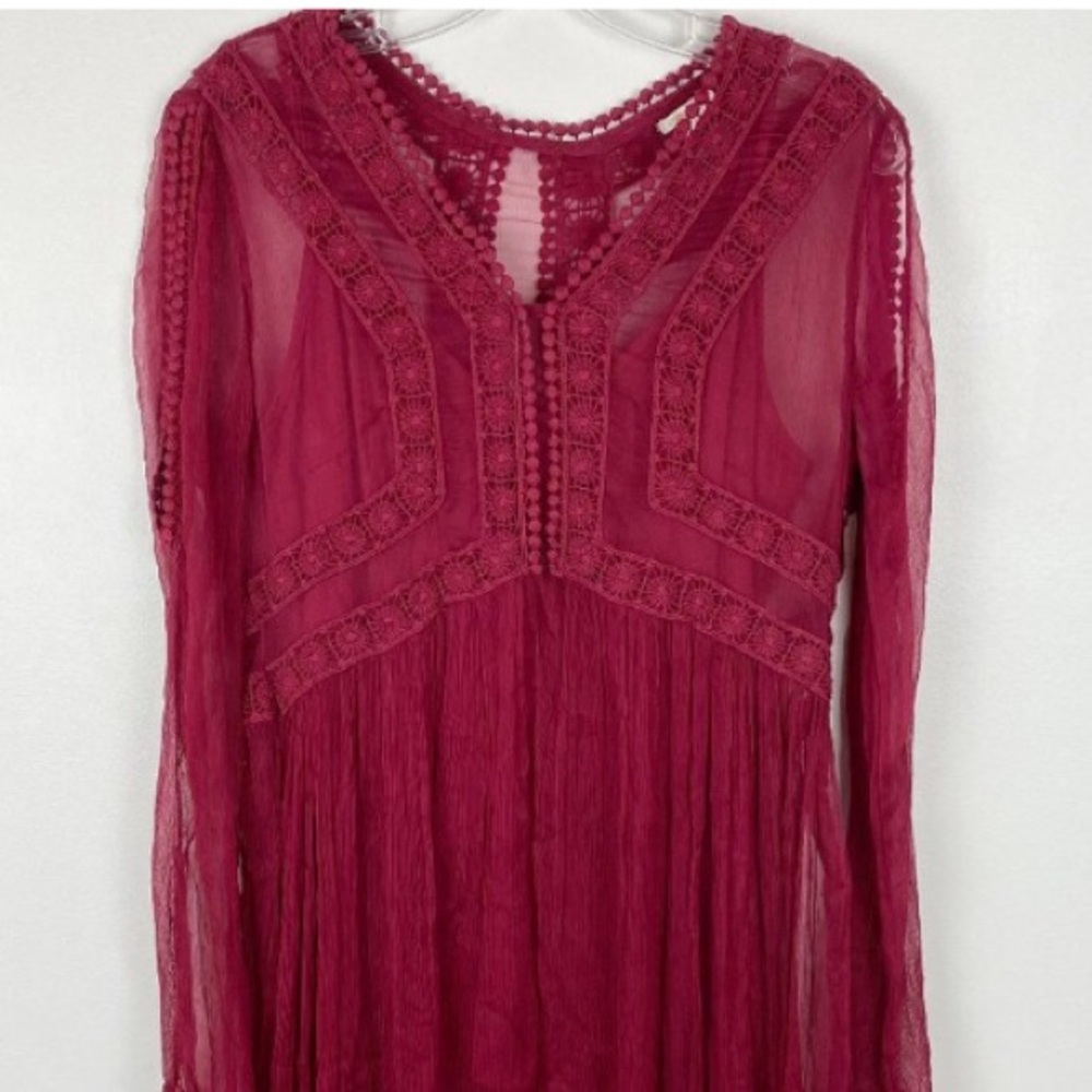 Sundance slip dress with sheer overlay